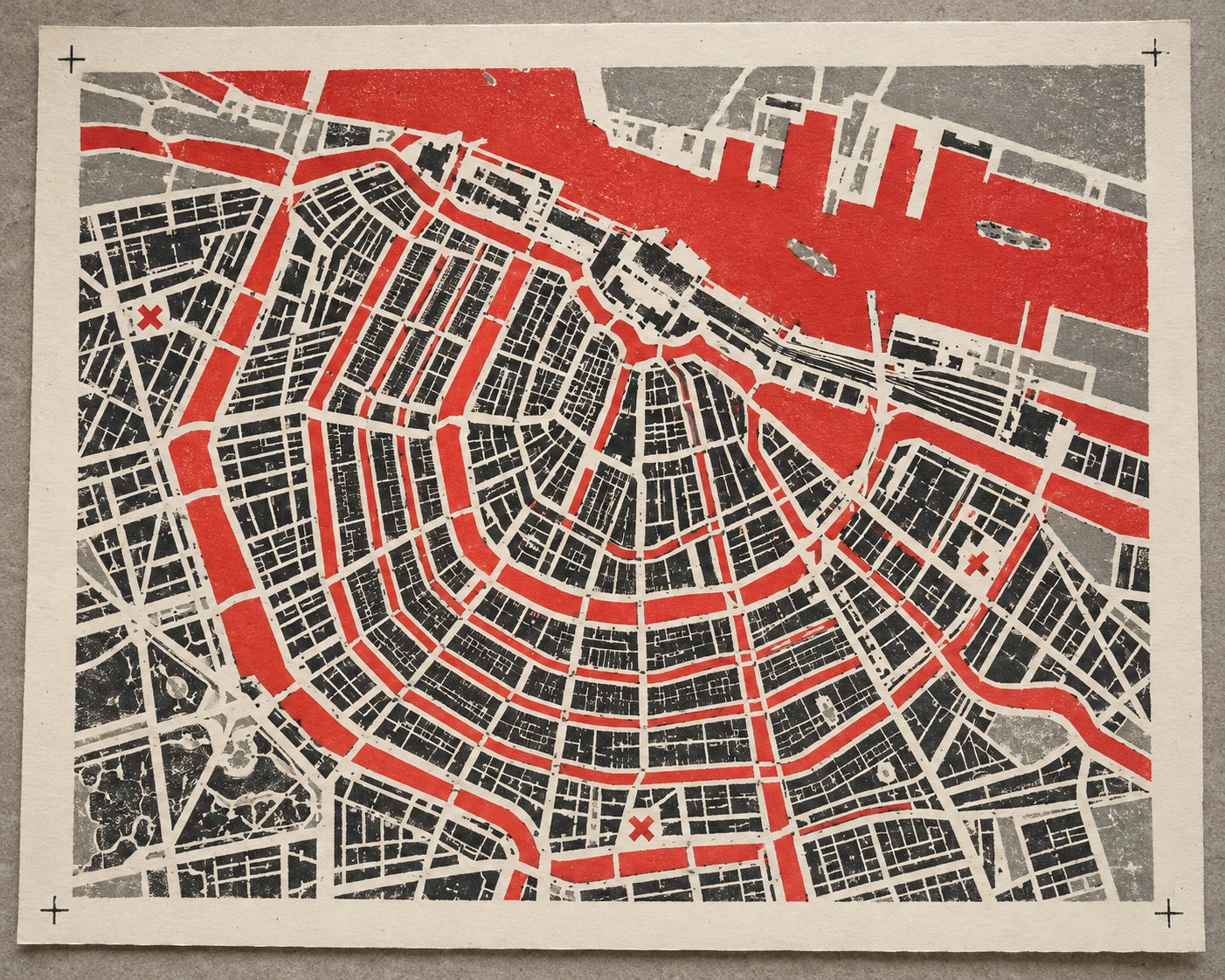 Kaart van het bezorggebied van Lachgas Amsterdam met wijken en omliggende plaatsen